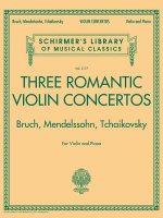 Three Romantic Violin Concertos: Bruch, Mendelssohn, Tchaikovksy: Schirmer's Library of Musical Classics Vol. 2117 for Violin and P