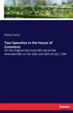 Two Speeches in the House of Commons