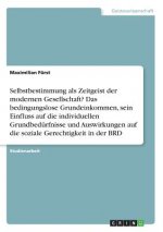 Selbstbestimmung als Zeitgeist der modernen Gesellschaft? Das bedingungslose Grundeinkommen, sein Einfluss auf die individuellen Grundbedürfnisse und