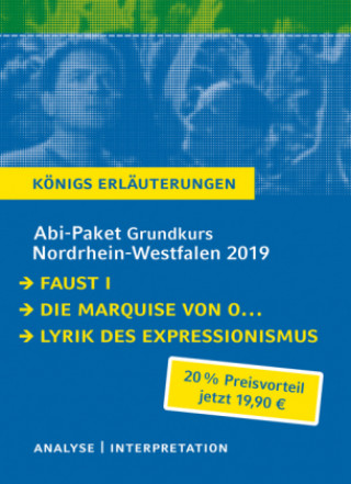 Abitur-Paket Nordrhein-Westfalen 2019 Deutsch Grundkurs - Königs Erläuterungen.