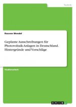 Geplante Ausschreibungen für Photovoltaik-Anlagen in Deutschland. Hintergründe und Vorschläge