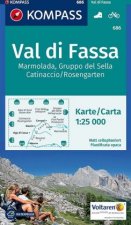 KOMPASS Wanderkarte 686 Val di Fassa, Marmolada, Gruppo del Sella, Catinaccio/Rosengarten