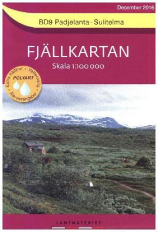 Fjällkartan 1:100 000 BD9 Padjelantan - Sulitelma