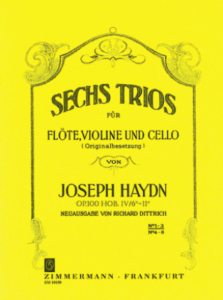 Sechs Trios op. 100, Flöte, Violine und Violoncello, Stimmensatz. H.1