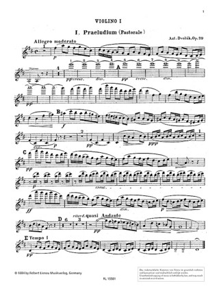 Suite op. 39 für Orchester, Violine I