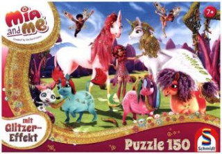 Mia & Me, Glitzerpuzzle, Ankunft der Pony-Einhörner (Kinderpuzzle)