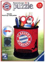 Ravensburger 3D Puzzle 11215 - Utensilo FC Bayern - 54 Teile - Stiftehalter für FC Bayern München Fans ab 6 Jahren, Schreibtisch-Organizer für Kinder