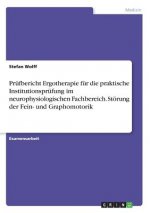 Prüfbericht Ergotherapie für die praktische Institutionsprüfung im neurophysiologischen Fachbereich. Störung der Fein- und Graphomotorik