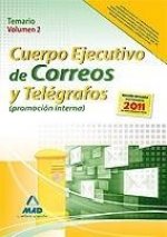 Cuerpo Ejecutivo de Correos y Telégrafos (promoción interna). Temario Volumen II
