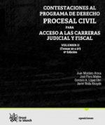 Contestaciones al Programa de Derecho Procesal Civil Vol. II para acceso a las carreas Judicial y Fiscal