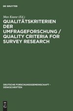 Qualitatskriterien Dere Umfrageforschung