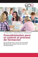 Procedimientos para el control al proceso de formacion