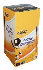 Długopis Cristal Original Fine czarny display 50 sztuk