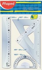 Zestaw start medium linijka 20 cm 2 ekierki kątomierz