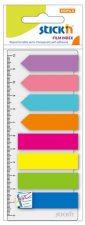 Zakładki indeksujące 8 kolorów neon x 25 sztuk (paski+strzałki) + linijka
