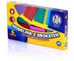 Modelina z brokatem 6 kolorów