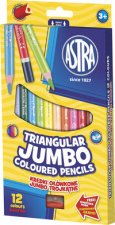 Kredki ołówkowe trójkątne jumbo Astra 12 kolorów