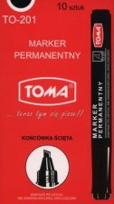 Marker permanentny Toma 201 czarny 10 sztuk