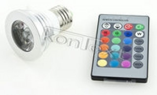Żarówka Ledowa Rgb LED 16 Kolorów Pilot E27 2