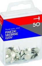 Pinezki Grand tapicerskie srebrne T4 50 sztuk