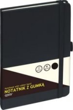 Notatnik z gumką A5 80 kartek czarny