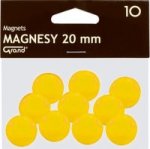 Magnesy 20 mm żółty 10 sztuk