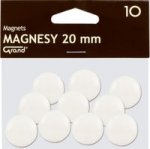 Magnesy 20 mm białe 10 sztuk