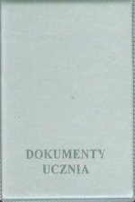 Okładka na dokumenty ucznia pionowa srebrna