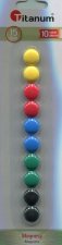 Magnesy do tablic 15 mm 10 sztuk Kolory gładkie