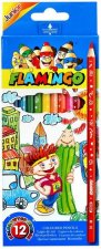 Kredki ołówkowe Flamingo 12 kolorów