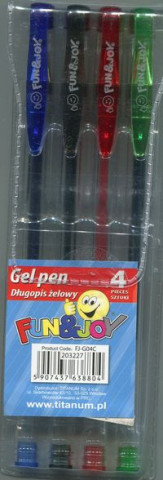 Długopis żelowy Fun & Joy 4 kolory