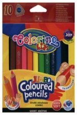 Kredki ołówkowe Colorino trójkątne Jumbo krótkie 10 kolorów