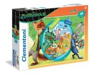 Puzzle SuperColor Maxi Zootropolis 24