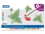 Kredki Milan ołówkowe sześciokątne 36 kolorów w metalowym opakowaniu