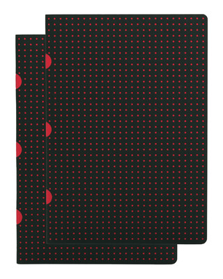 Notatnik A5 Cahier Circulo Black on Red