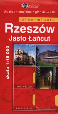 Rzeszów Jasło Łańcut plan miasta 1:18 000