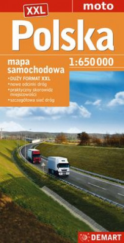 Polska mapa samochodowa 1:650 000