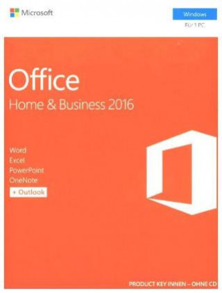 Microsoft Office Home and Business 2016, 1 Product Key Card