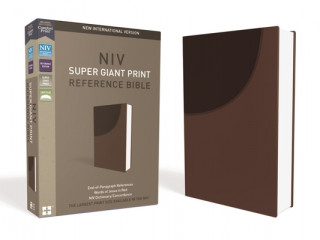 NIV, Super Giant Print Reference Bible, Imitation Leather, Brown, Red Letter Edition
