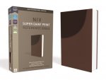 NIV, Super Giant Print Reference Bible, Imitation Leather, Brown, Red Letter Edition