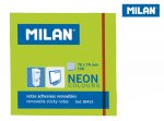 Karteczki neonowe Milan 75x75 mm zielone, 80 sztuk