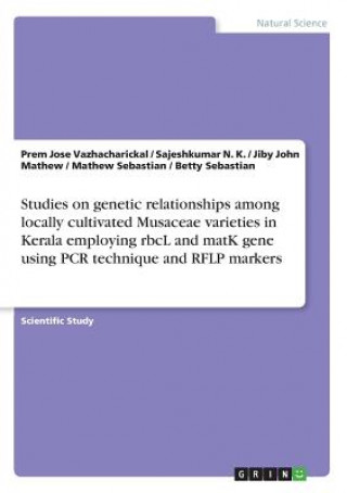 Studies on genetic relationships among locally cultivated Musaceae varieties in Kerala employing rbcL and matK gene using PCR technique and RFLP marke