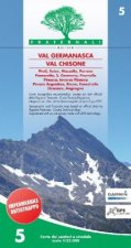 Carta n. 5. Val Germanasca val Chisone. Carta dei sentieri e stradale 1:25.000