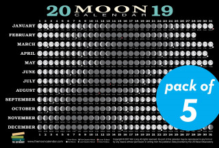2019 Moon Calendar Card (5 Pack): Lunar Phases, Eclipses, and More!