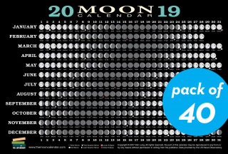 2019 Moon Calendar Card (40 Pack): Lunar Phases, Eclipses, and More!