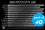 2019 Moon Calendar Card (40 Pack): Lunar Phases, Eclipses, and More!