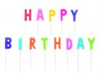 Kerzen Happy Birthday, Bunt