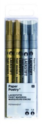 Lackmarker Set, Gold/Silber