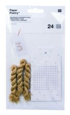 Anhänger Zum Besticken, Weiss/Gold