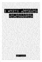 I Write Artist Statements